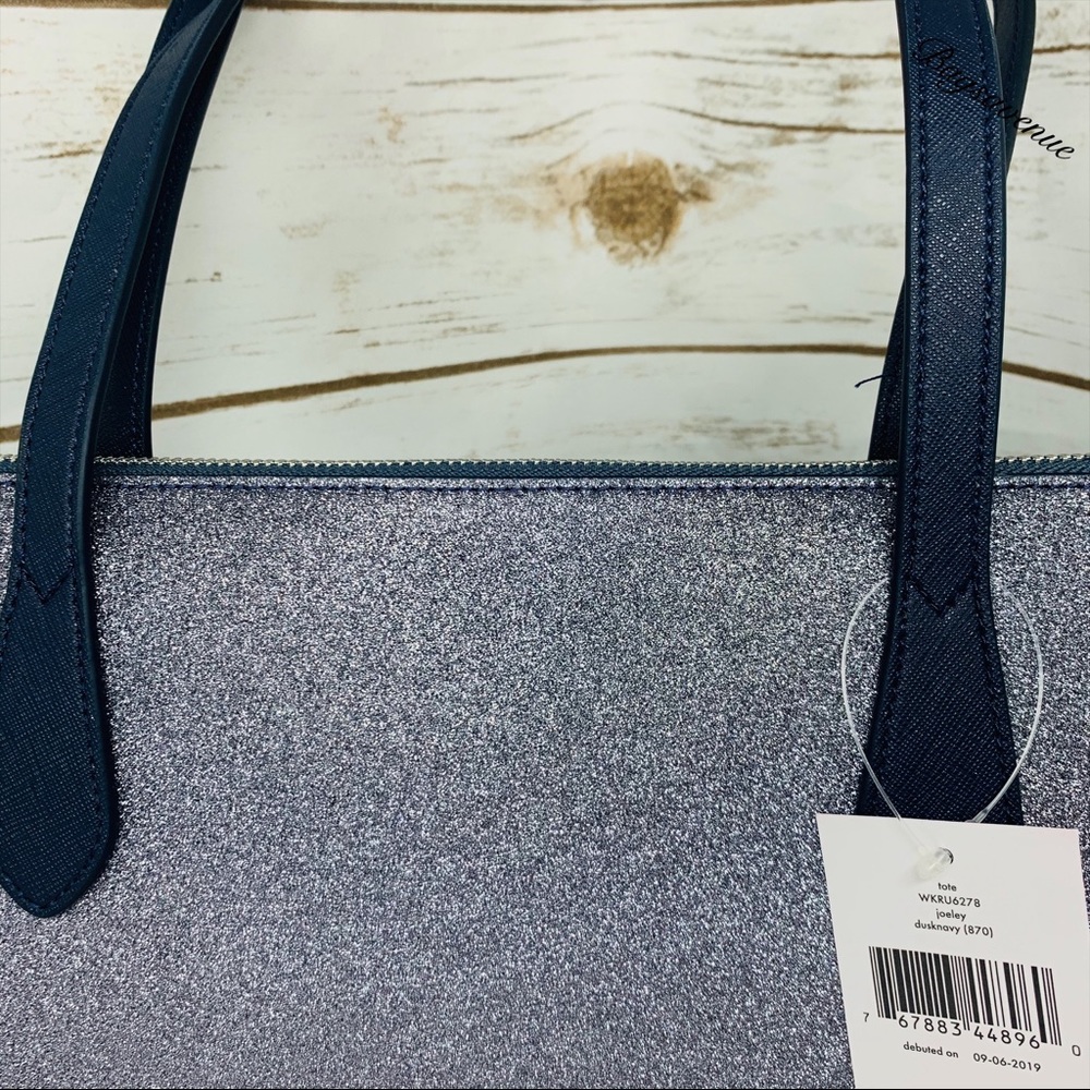Holiday Dusk Navy Kate spade joeley Tote Glitter - Picture 6 of 8